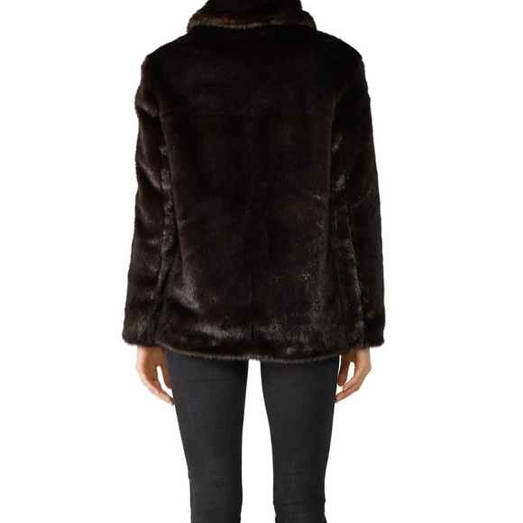 Kendall+Kylie faux mink Moto jacket - Picture 3 of 3